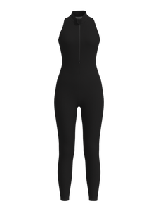 Combinaison de yoga sans coutures pour femme, col rond, bretelles croisées, taille haute, longueur intégrale, couleur unie, spandex polyester, extensible dans les quatre sens - Product Image 3