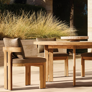 Premium Coastal <b>Outdoor</b> Dining <b>Table</b> Solid Teak Wood Elegant <b>Round</b> Profile Weather Resistant Villa Hotel Furniture - Product Image 6