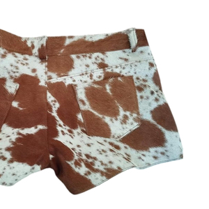 New Style Unique Design High Quality Men Cowhide <b>Leather</b> <b>Shorts</b> Casual Solid Color Slim Fit Breathable Quick Dry Elastic Waist - Product Image 6