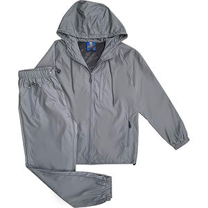 Conjunto Deportivo Informal Unisex para Exteriores, con Capucha, Diseño 2 en 1, Chaqueta Cortavientos Personalizable de Nailon, con Cierre de Cordón Lateral - Product Image 1