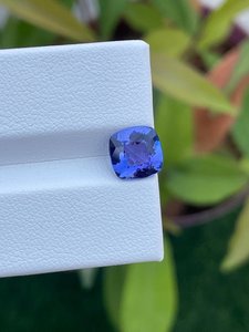 Pierre précieuse naturelle Tanzanite, taille coussin, haute qualité, certifiée IGI, pierre précieuse bleue claire pour la fabrication de bijoux - Product Image 1