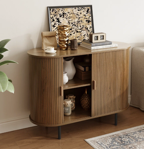 Cómoda de Madera Premium con Elegante Marco Marrón y Frentes Naturales, Amplio Almacenamiento para Sala de Estar y Dormitorio - Product Image 3