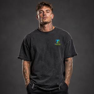 Premium Men Distressed <b>T</b> <b>Shirt</b> Soft Cotton Fabric Vintage Washed Finish Relaxed Fit Short Sleeve Casual Streetwear Apparel OEM - Product Image 1