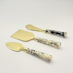 Western Stainless Steel Cheese Cutting <b>Tools</b> Gold Plated with Resin Handle Eco-Friendly Dishwasher <b>Safe</b> for Home Hotel - Product Image 4