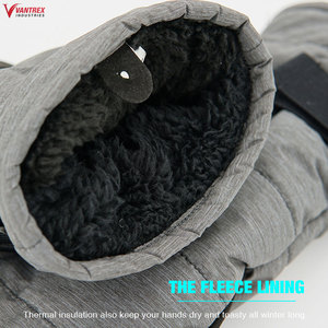 Mitaines de sécurité en cuir anti-coupure et antidérapantes, doublées Sherpa, pour temps froid, type gants de bain - Product Image 4