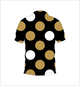 Camisa Polo para Hombre, Negra con Puntos Blancos, Sublimación Personalizada, Manga Corta, Verano, Casual, Transpirable, Ligera, para Golf - Product Image 5