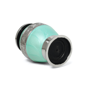 Urne funéraire commémorative en laiton émaillé bleu azur, petite, la plus vendue, pour cendres humaines et animales (adultes et animaux de compagnie) - Product Image 6
