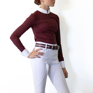 Camisas de Equitación de Manga Larga para Adultos, Talla para Damas, Algodón/Poliéster, Estampado Digital - Product Image 1