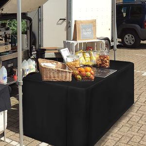 HolidayIdeas Set di 2 Tovaglie Rettangolari in Poliestere Nero 72 x 30 Pollici per Tavoli da 6 Piedi, Ideali per Capodanno - Product Image 2