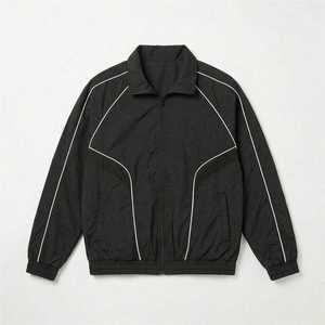 Conjunto Deportivo de 2 Piezas con Ribete en Contraste, Chaqueta con Cierre y Pantalones Deportivos Holgados, Estilo Retro Urbano - Product Image 4