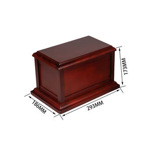 Burgundy Wooden Pet <b>Urn</b> Biodegradable Cremation Keepsake Casket for <b>Cats</b> Dogs Small Animals - Product Image 4