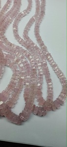 Perles en Morganite Rose Naturelle Facettées, Coupe Étagée, Forme Hexagonale, Taille de 4,5 mm à 6,5 mm, Disponibles en Gros à Prix de Perles - Product Image 5