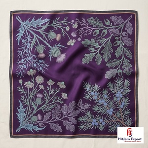 Custom Printed Womens Square <b>Scarf</b> Lightweight Soft Fabric Fashion Accessories OEM ODM Manufacturer Madeira Custom Fabric - Product Image 3