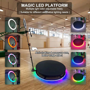 Plataforma de Fotos 360 con Cámara Giratoria de Video 360 Portátil con Movimiento Lento para Fiestas con Logotipo Gratuito - Product Image 2