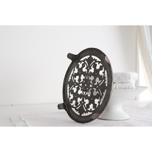 Round Vintage Stainless Steel <b>Trivet</b> 350 Mm Diameter Heat Resistant Table Mat For Kitchen Protection - Product Image 4