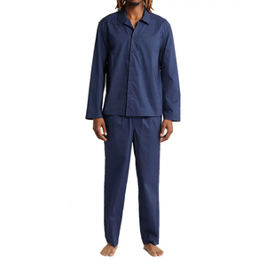 <b>Men's</b> Long Sleeve Cotton <b>Pajama</b> <b>Set</b> Solid Color Casual Sleepwear Full Length Autumn Wear 2026 Trending - Product Image 5