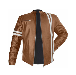 Chaqueta de Cuero para Hombre, Nuevo Diseño, Cuello Alto, Logotipo Frontal, Impermeable, Transpirable, Informal, de Alta Calidad, al por Mayor - Product Image 1