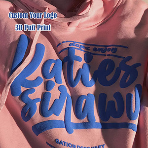 Venta al por mayor personalizado 3D para bordado polar ecológico de gran tamaño hombres pulóver sudaderas con capucha Unisex peso pesado sudaderas - Product Image 4