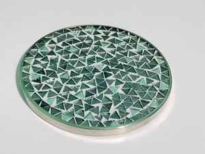 Sous-verres en mosaïque indienne faits à la main, nouveau design, forme ronde, sous-verres décoratifs pour la décoration de la maison et les cadeaux - Product Image 4