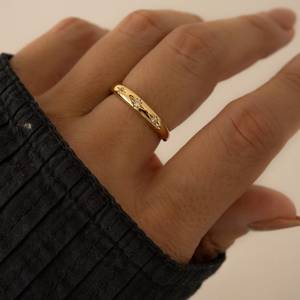 Good Quality Thin Starburst Diamond Moissanite <b>Ring</b> Star Setting Celestial Gold <b>Silver</b> <b>Dainty</b> Minimalist Jewelry Christmas Gift - Product Image 1