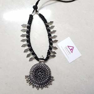 Bohemian Casual Number Pendant Necklace with <b>Rope</b> <b>Chain</b> Brass and Gemstone for Party and Anniversary - Product Image 1