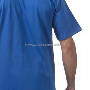 T-shirts en polyester tricoté de haute qualité en gros, impression personnalisée, t-shirts unis délavés à l'acide, t-shirts à col contrasté, sublimation sur t-shirt vierge - Product Image 4