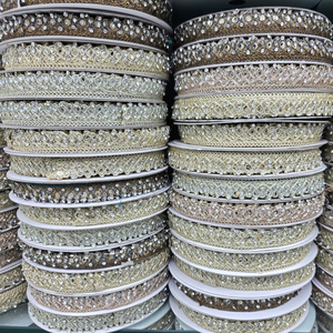 Garment Accessories Colored Ethnic Clothes Material Sewing GUIPURE Lace Trims Metallic Upholstery <b>Webbing</b> Ribbon Embroidery - Product Image 1