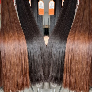 High Quality Natural <b>Brown</b> Vietnamese Remy Bundles Full Length 8''- 32'' Cuticle Aligned Weft Extensions - Product Image 4