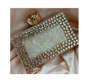 Angel Style Ladies Resin Clutch Bag with Inlay Stone Handcrafted Stone Purse <b>Supply</b> - Product Image 6