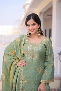 Traje Salwar Kameez Étnico Tradicional Indio para Bodas, de Primera Calidad a Bajo Precio, para Mujer, Traje Elegante de Georgette - Product Image 6