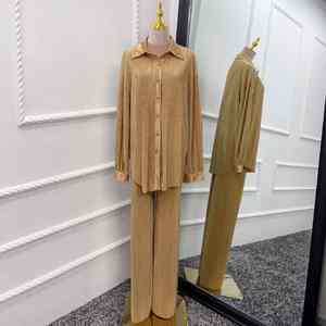 Abaya Casual Moderna Azul Cielo para Mujer, Estilo Dubai, Elegante, Modesto, Islámico, Largo hasta el Suelo, Cuello Barco, Mangas Largas, Transpirable - Product Image 2