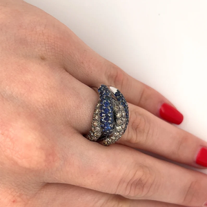 Anillo de compromiso Glam para mujer con diamantes en pavé, certificado IGI, de aleación, con piedra de nacimiento de mayo - Product Image 4