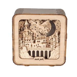 Kit Modello 3D in Legno Castello di Pegaso, Luci Notturne in Compensato, Decorazioni da Scrivania, Regali di Compleanno e Natale per Donne, Divertente Lavorazione del Legno - Product Image 1