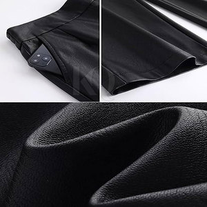 Pantalones de cuero elegantes para mujer, corte ajustado, diseñados para un estilo urbano y para combinar con diferentes atuendos. - Product Image 6