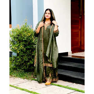 Hermoso conjunto de ropa de fiesta para mujer con parte superior y parte inferior elegante Dupatta incluida - Product Image 6