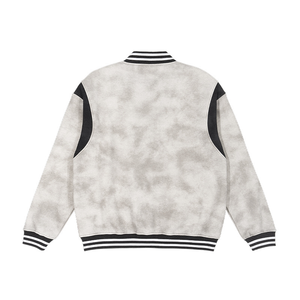 Chaqueta Bomber Retro de Moda con Estampado Tie Dye, Logotipo Bordado, Personalizable, de Alta Calidad, Estilo Hip Hop Urbano, con Parches en la Parte Delantera, para Hombre - Product Image 2