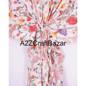 New Arrival Comfortable Cotton Kaftan Dress for Women Beach Cover up <b>Bridesmaid</b> <b>Robe</b> Dress Short Beach Coverup Gift For Her - Product Image 3