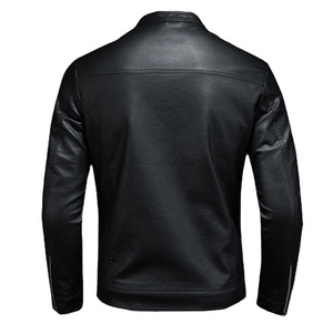 Gatsby Black Mens Real Sheepskin Aniline Leather Biker Jacket Cremallera acolchada con forro bolsillos interiores Winter New Condition2026 - Product Image 3