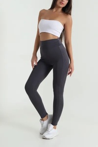 <b>High</b> <b>Waisted</b> Solid Yoga <b>Leggings</b> Full Length Elastic Waist Four-Way Stretch Spandex/Polyester Anti-Static Quick Dry Breathable - Product Image 6