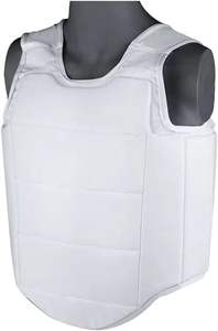 Protector de Pecho Impermeable de Color Rojo para Taekwondo, para Jóvenes y Adultos, de Cuero PU, para Entrenamiento de Jiu-Jitsu, Karate y Judo, con Correas Ajustables - Product Image 2