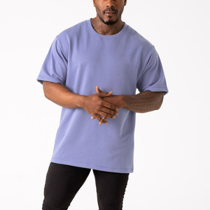 T-shirt à manches courtes surdimensionné pour homme avec logo personnalisé OEM, taille plus, coton épais 240GSM, tee-shirt de sport fitness - Product Image 6