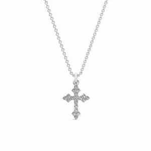 Pendentif en diamant cultivé en laboratoire certifié IGI, clarté VVS, en or blanc 18 carats, tendance pour fiançailles et mariage - Product Image 1