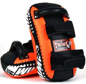 Twins Standard Curved Leather Kick Pads High Quality Custom Made Professional Training Boxing Muay Thai MMA Kick <b>Shield</b> - Product Image 5