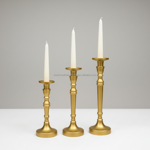 Excellent Metal Wedding Candleholders Aluminum Casting Crystal <b>Pillar</b> Shape Brass Plating Customized for Home Use Christmas - Product Image 1