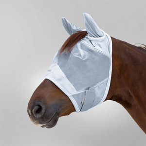 Horse Fly Protection Hood Soft Lightweight Mesh Face Shield for Horses During Riding Turnout Stable Care and <b>Open</b> Field Grazing - Product Image 3