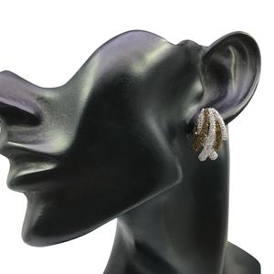 2.05 Cttw Round Cut White & Brown Natural Diamond Stud <b>Earrings</b> for Women in 925 Sterling <b>Silver</b>, Push <b>Back</b>, Prong Setting - Product Image 3