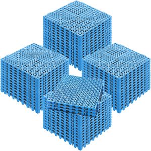 Piastrelle per Pavimenti Drenanti Antiscivolo in PVC Morbido Blu Spessore 8mm 30x30cm 55 Pezzi - Product Image 1