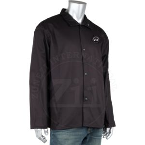 Chaqueta de Trabajo Negra ZUNEZI con Logotipo Estampado en la Espalda, Ropa de Seguridad, Chaqueta de Soldadura de Algodón FR, Ignífuga, con Respirador Industrial - Product Image 2