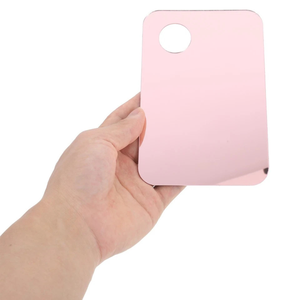 <b>Makeup</b> Mixing Palette Mix Plate Color Painting Tray Handheld Stainless Steel Cosmetic Foundation Mixing <b>Tool</b> Beauty Palette - Product Image 3