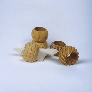 Wholesale <b>Indian</b> Artisan Napkin <b>Ring</b> Holder Festive Natural Color Mango Wood Christmas Wedding Table Decoration Hand-craft Gift - Product Image 5